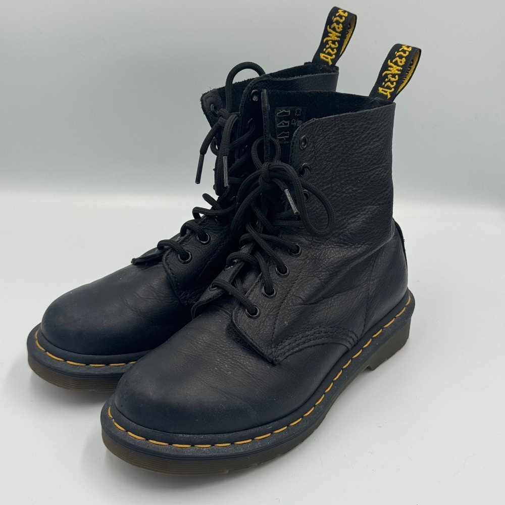 Dr. Martens Black 1460 Pascal Virginia Leather Boots Size 7 NO BOX